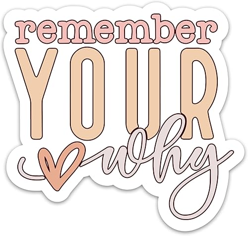 3 calcomanías motivacionales con texto en inglés "Remember Your Why", calcomanías inspiradoras de vinilo de positividad impermeables para laptop,