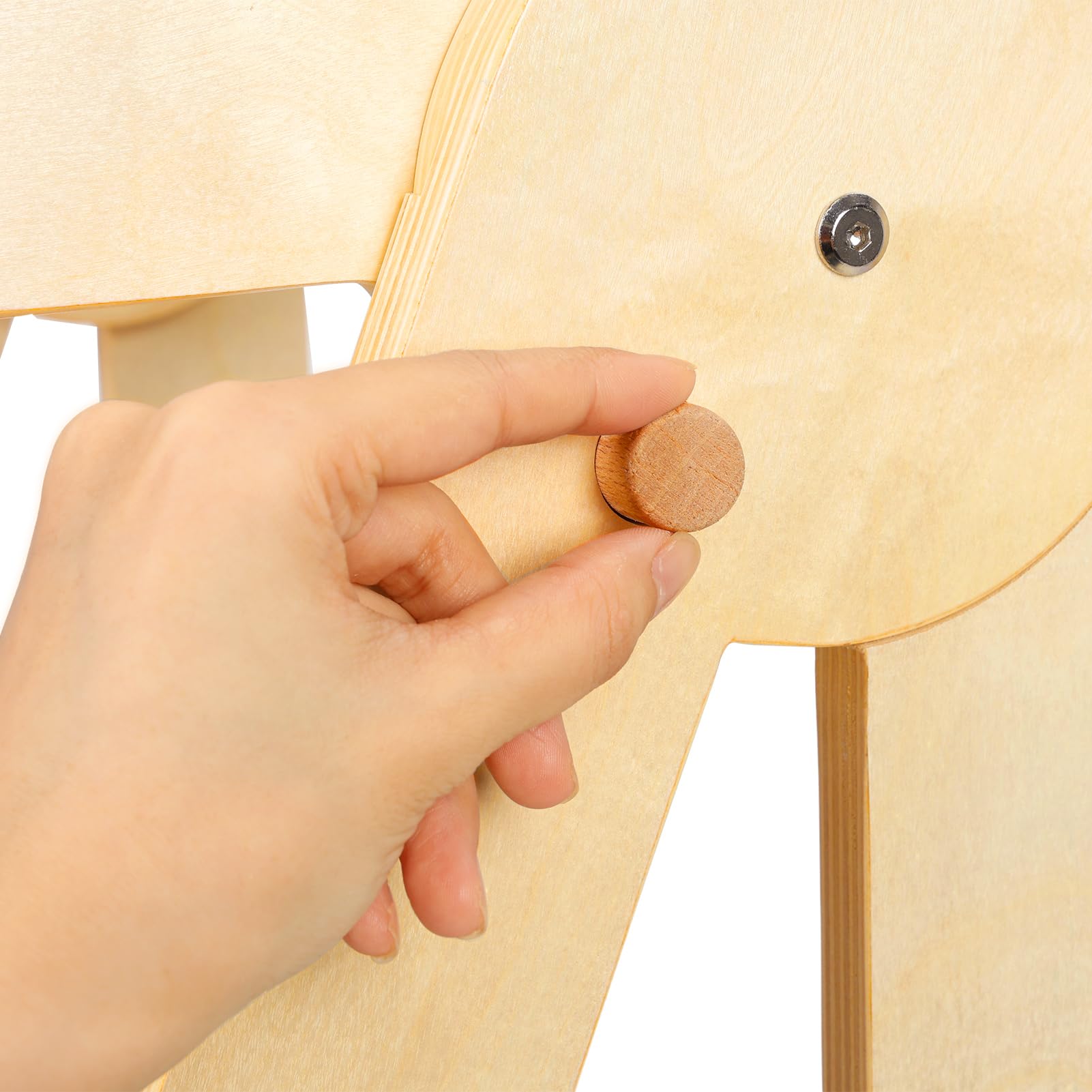 Montessori Lernturm faltbar, Kinder Küchenhelfer Hocker aus Massivholz, Tritthocker höhenverstellbar mit Kippschutz, Learning Tower für Kleinkinder, platzsparend, sicher, stabil (Beige)