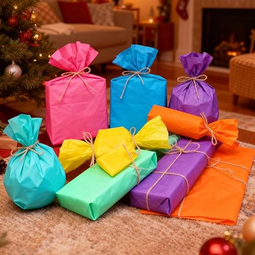 Miniatura 4 de PSISO 360 hojas de papel de seda para bolsas de regalo, 40 colores de 14 x 10 pulgadas, papel de regalo a granel para manualidades, suministros de