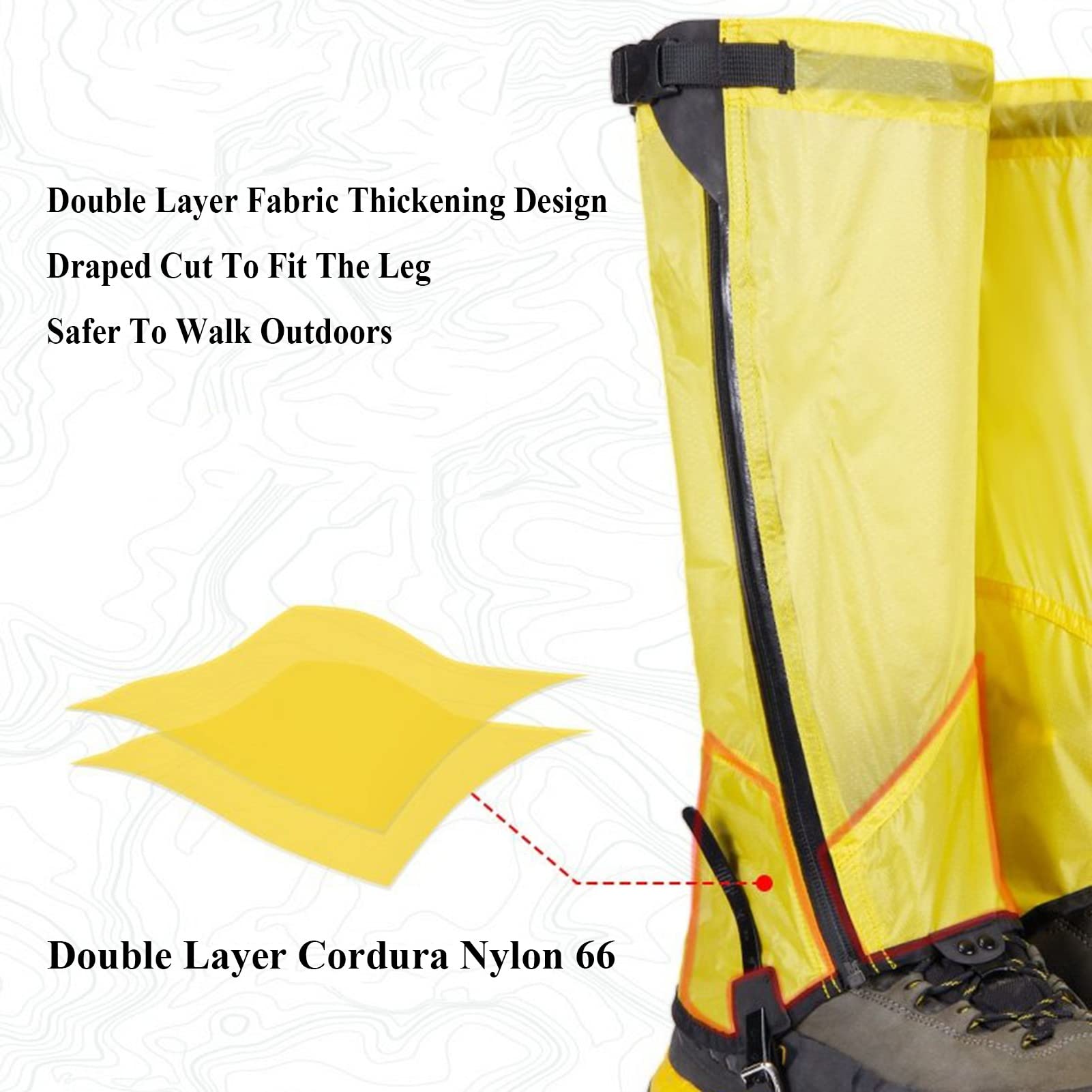 Polainas For Piernas, Polainas For Senderismo, Polainas For Senderismo En La Nieve, Cubiertas For Zapatos De Escalada, Camping, Granja, Mordeduras Antiserpientes, Cubiertas For Zapatos Al Aire Libre