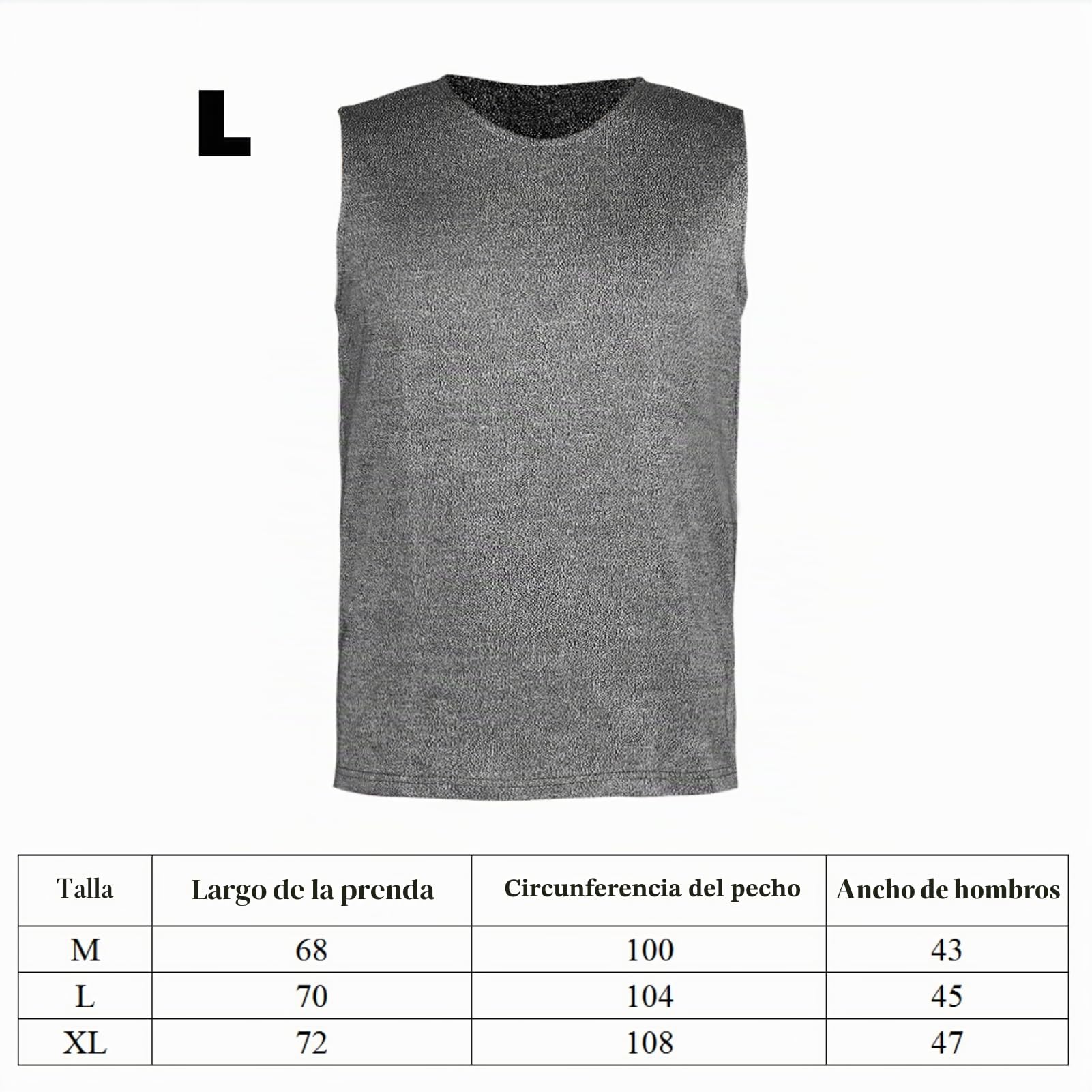 Chaleco Protector Resistente A Cortes Grado 5 Cuchillo De Fibra De PE Ropa De Seguridad Chaleco Anti-corte Prendas De Protección Contra Cortes Ropa De Trabajo De Seguridad(L)
