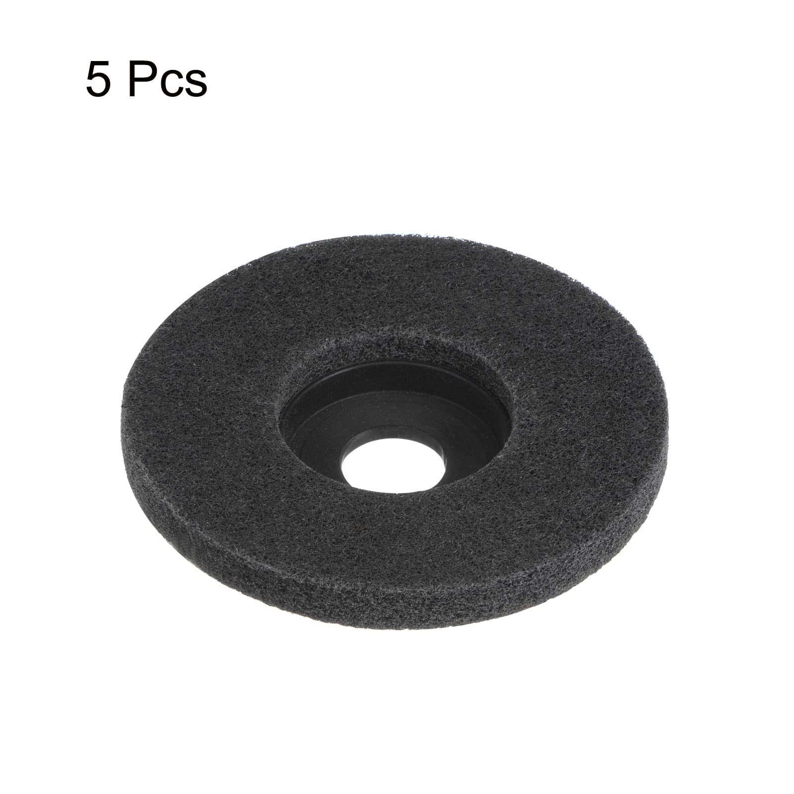 QUARKZMAN 5pz Nylon Fibra Lucidatura Ruota 4.5" x 7/8" Abrasivo Ruote Levigatura Lucidatura Disco 320 Grit 7P Non Tessuto Abrasivo Lama Disco Rettifica Lucidatura Ruota
