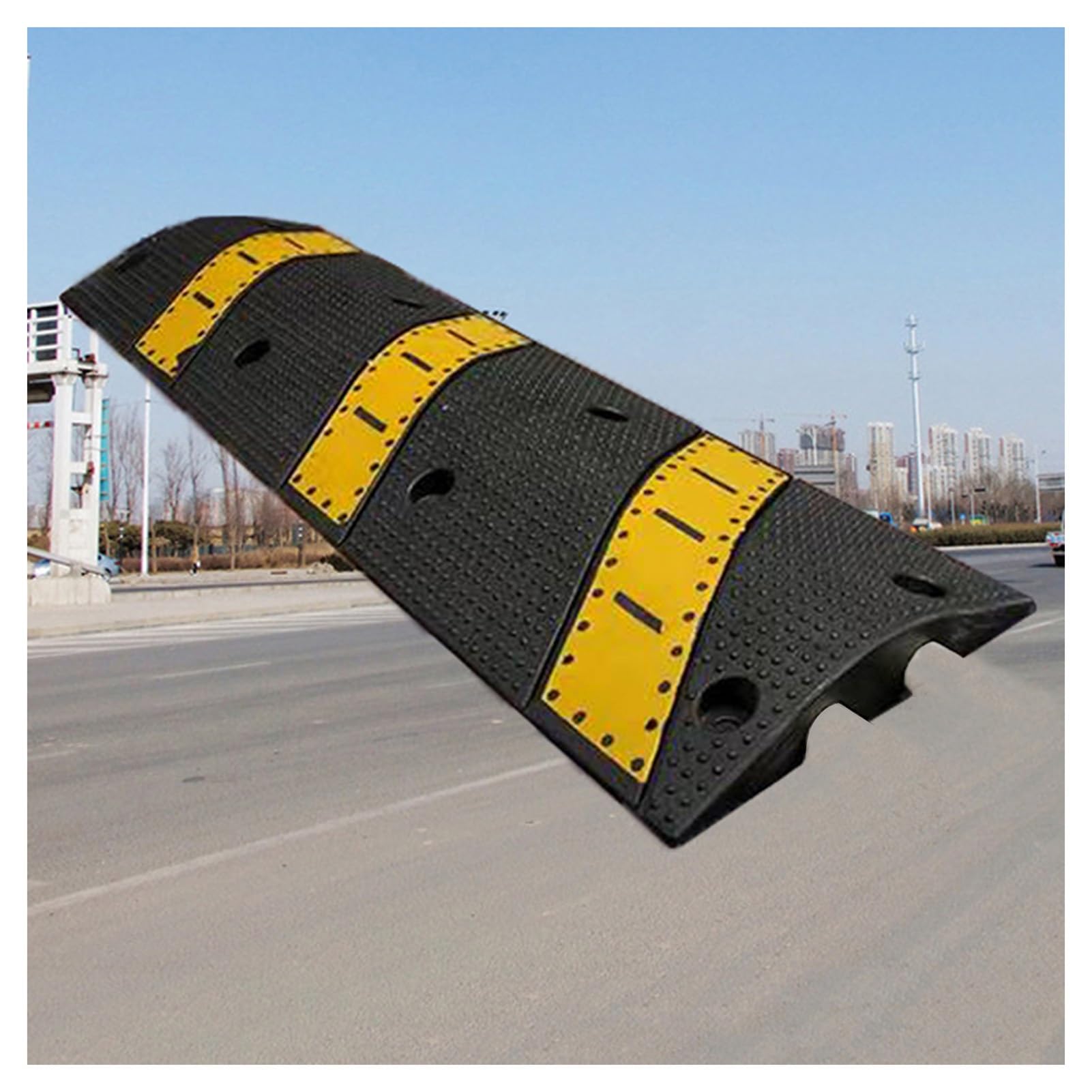 Bump de vitesse en caoutchouc robuste recyclé et modulaire pour parking