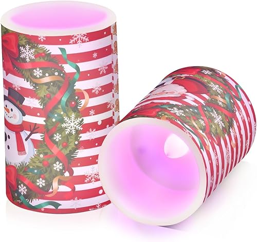 Vista 177 de Velas parpadeantes sin llama, velas LED moradas de mariposa lavanda con temporizador remoto, juego de 2 velas a pilas para San Valentín, boda