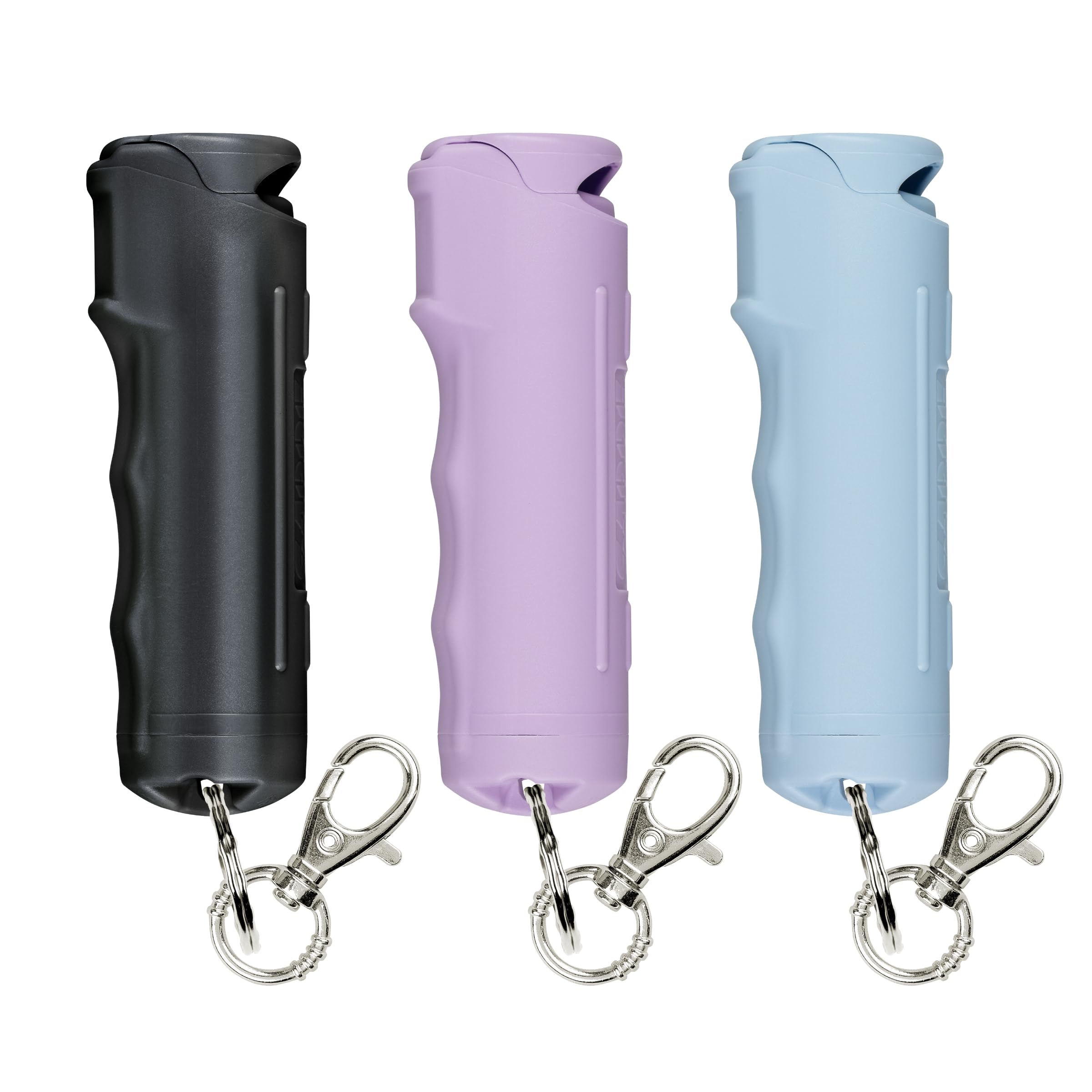 Sabre Fast Flip Top Pepper Gel with Snap-Clip Keychain, Maximum Police Strength OC Spray, 3X Longer Spray Time - Up to 10 Seconds, Finger Grip for Faster Aim, 0.54 fl oz, Secure and Easy to Use