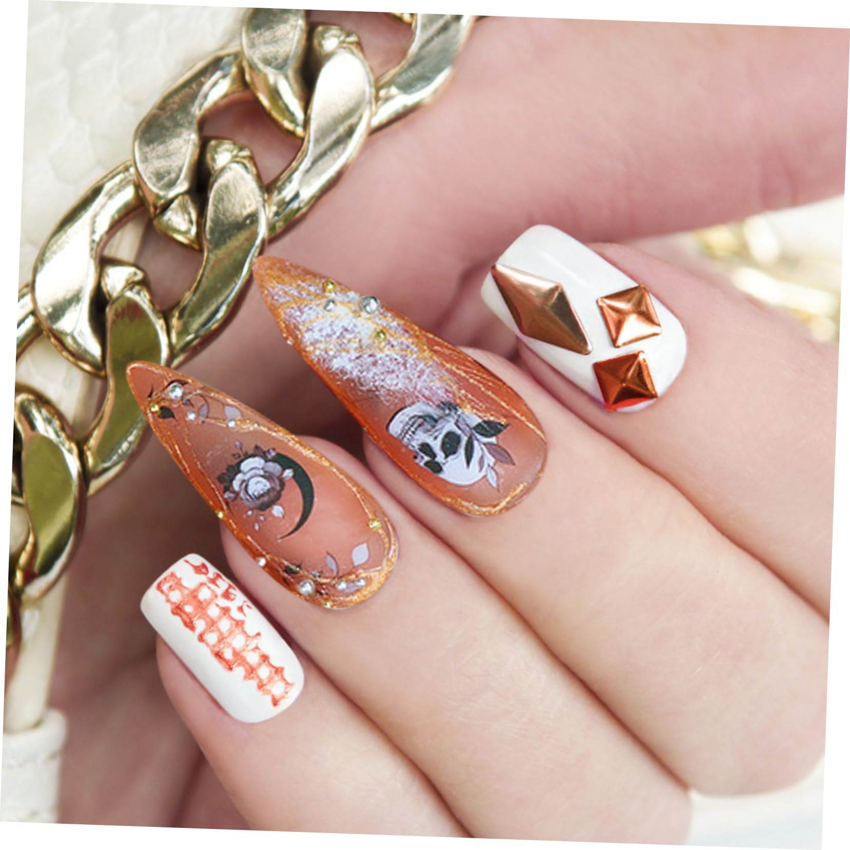 4 Set Adesivi Per Unghie Fiori Nail Art Decal Per Decorazioni Eleganti Per Feste E Speciali Adatti Donne E Ragazze 10 Fogli*4