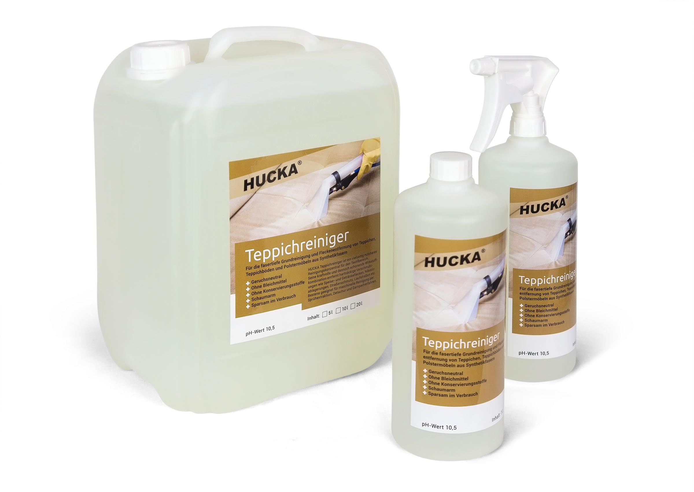 Teppichreiniger/Polsterreiniger (10 Liter) - Konzentrat für die professionelle Anwendung im Waschsauger und manuellen Fleckenentfernung u.v.m.