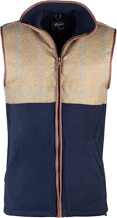 Rydale Men's Practical Hybrid Country Waistcoat Warm Fleece Tweed Gilet