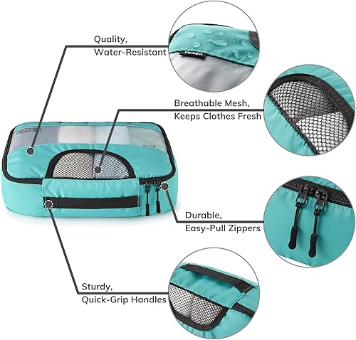 Miniatura 5 de 6 Set Packing Cubes for Suitcases, Travel Organizer Bags for Carry on Luggage, Veken Suitcase Organizer Bags Set for Travel Essentials Travel