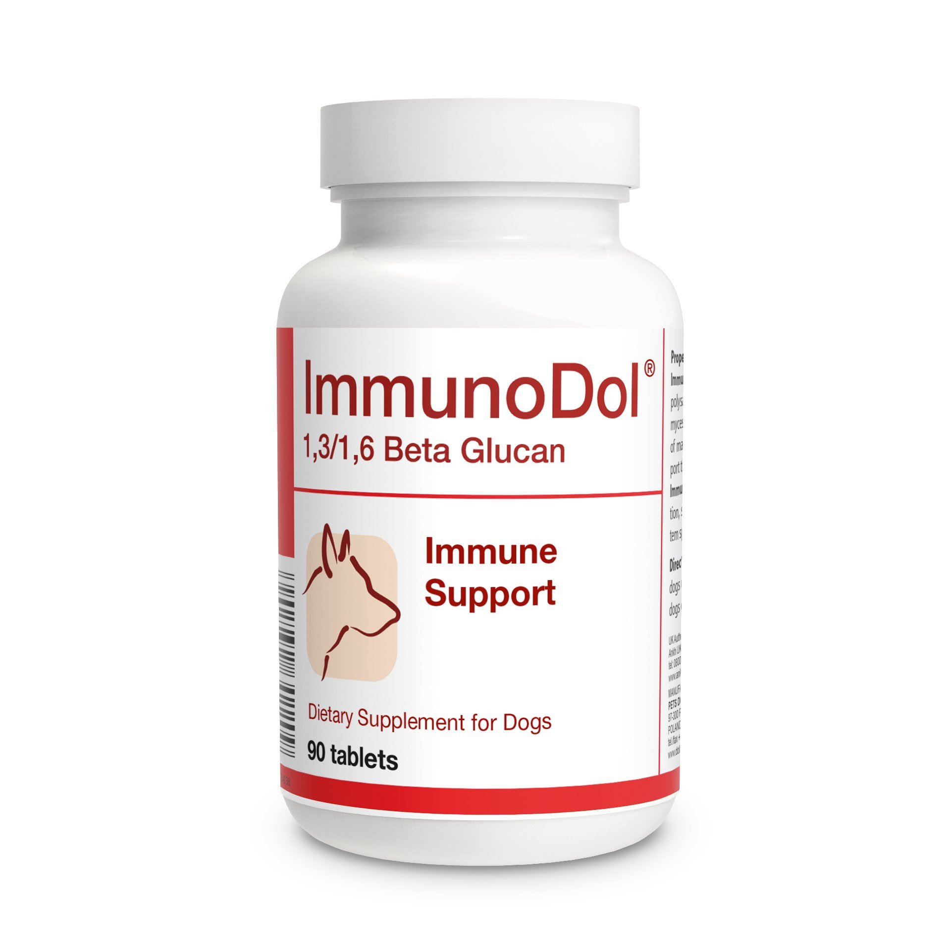 PETS Dolfos ImmunoDol 90 tablets Beta-1,3/1,6-glucan Immune System Support for DOGS