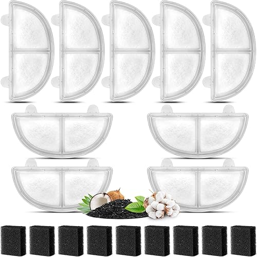 Miniatura 8 de Paquete de 6 filtros de repuesto para fuente de mascotas para bombas inalámbricas, fuente de agua para gatos, dispensador de agua para perros,