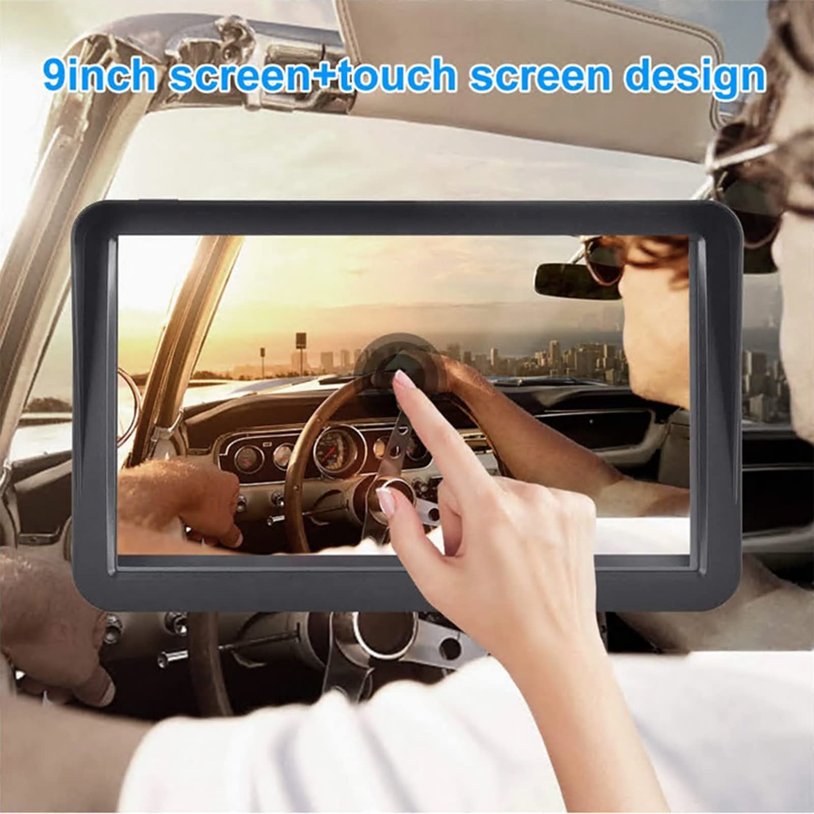 Navigatore Camion Camper 9 Pollici 2024 GPS Navigatore Satellitare Auto Autobus Taxi, Avviso Traffico Vocale, Limite di Velocità, Aggiornamenti gratuiti delle mappe a vita (9 inch)