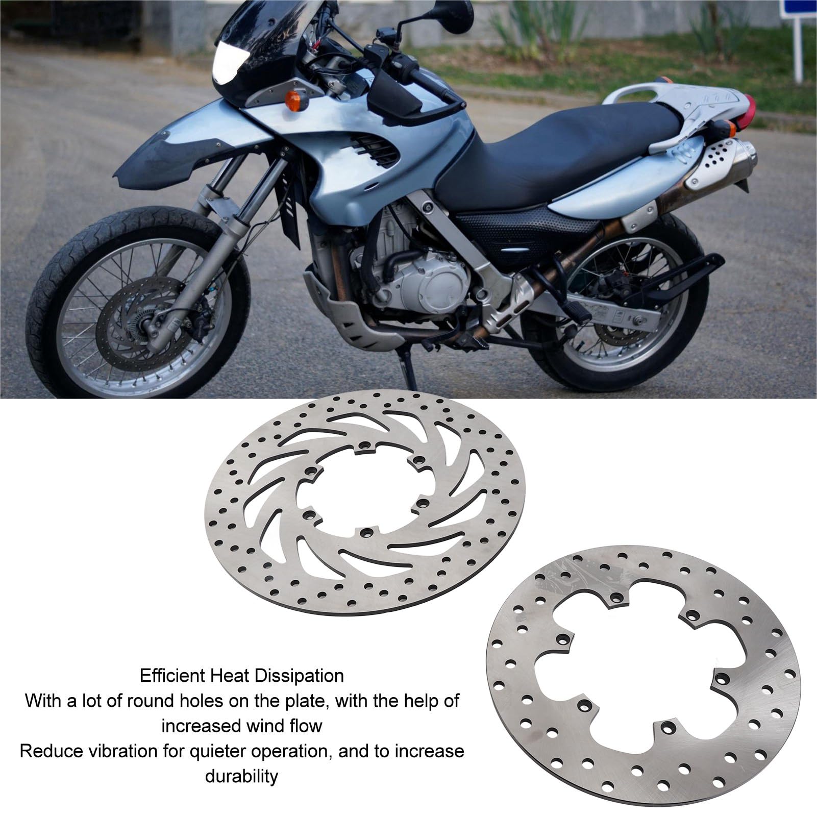 VOBOR Disco Freno per Bici da Bici, Moto Roto di Freno Freno Posteriore da 300 Mm Disco Anteriore da 240 Mm per F650GS F650ST F650 GS ST F 650GS 650ST