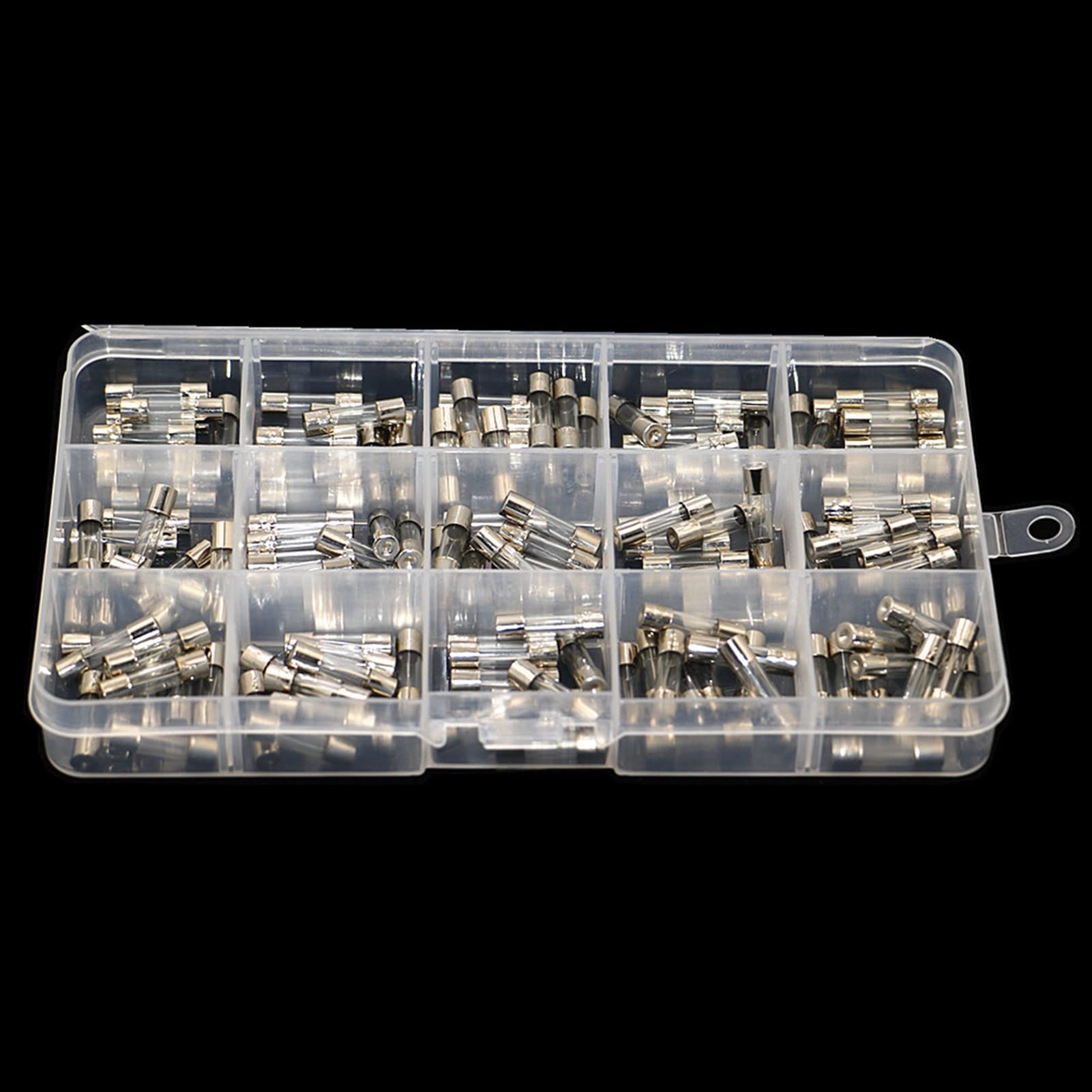 Bezpiecznik 150 szt./pudełko 5 x 20 mm szkło szybkie dmuchanie różne zestaw 0,1 A .2A .5A 3A 4A 6A 8A 10A 15A 20A 25A 30A zestaw do mieszania rur