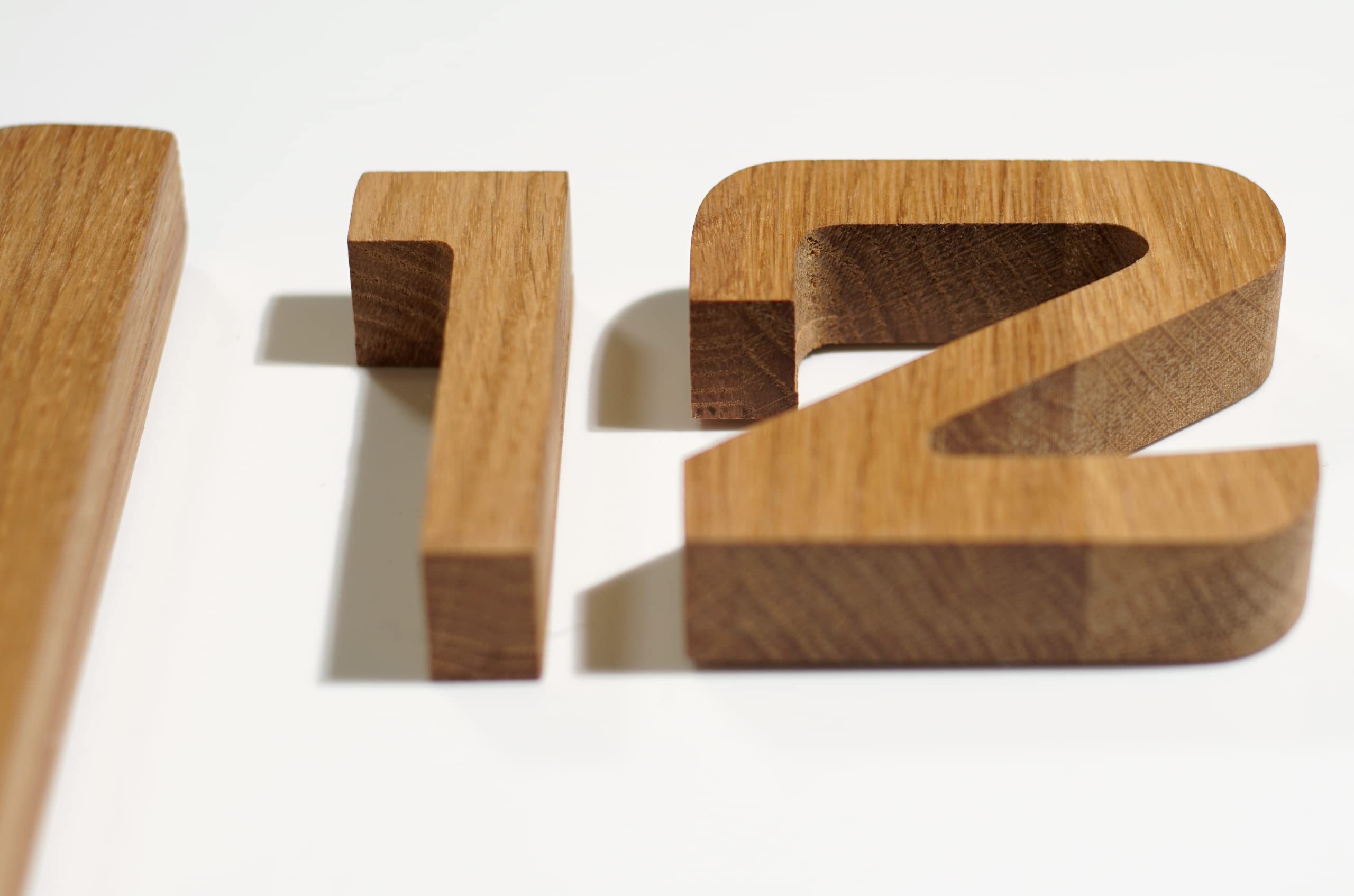 3D Wanduhren DIY Holz Eiche Lamellen große 60 cm 3D Wanduhr Modern Design EKO Wandtattoo Dekoration Uhren für Büro Wohnzimmer Schlafzimmer Dekoartikel Quarzuhr (Schwarze Zeiger)