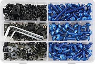に適合するアプリリア RS125 RS250 RS4 125 RS50 RST1000 RSV Mille R RSV1000R RSV4 R RF RR Tuono 1000R V4 1100 V4R 用オートバイフェアリングボルト ナット ボルトセット(青)