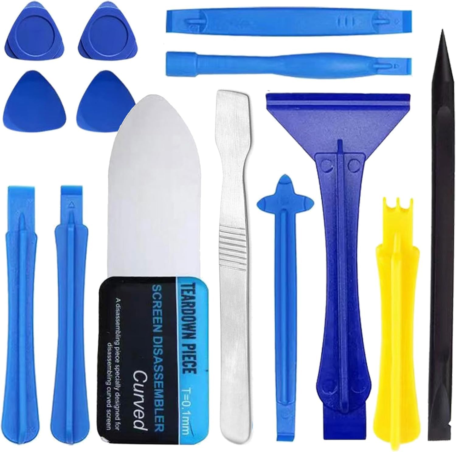 Preptep Spudger Pry Tool Kit 14 Piece Opening Tool, Plastic & Metal Spudger Tool Kit, Ultra-Thin Prying & Open Tool for iPhone, Laptop, iPad, Cell Phone, MacBook, Tablet, Computer, Electronics Repair-image-4