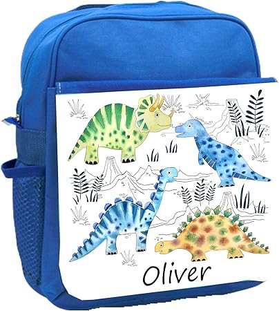 dinosaur personalised backpack