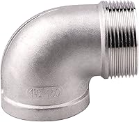 Vista 9 de Codo de calle 90 grados - 1 pulgada macho x hembra NPT rosca SUS304 (paquete de 2)