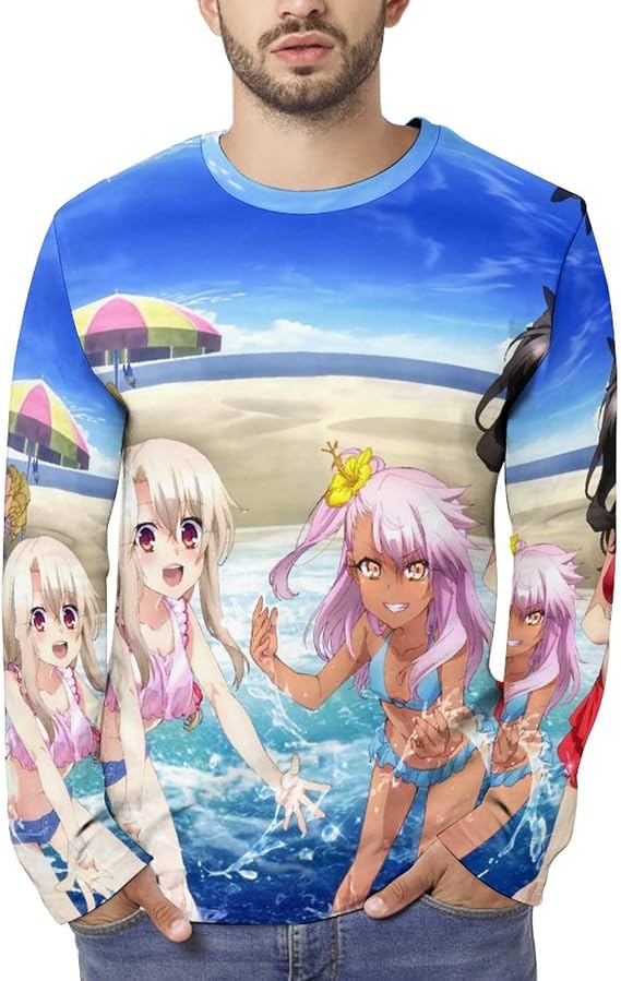 Amazon Tシャツ メンズ 長袖 Fate Kaleid Liner プリズマ イリヤ クロ 遠坂 凛 イリヤ 沖田総司 汗染み防止 快適な シンプル カジュアル カットソー スポーツ シャツ部活 人気アニメメンズ レディースデイリーウェア Tシャツ カットソー 通販