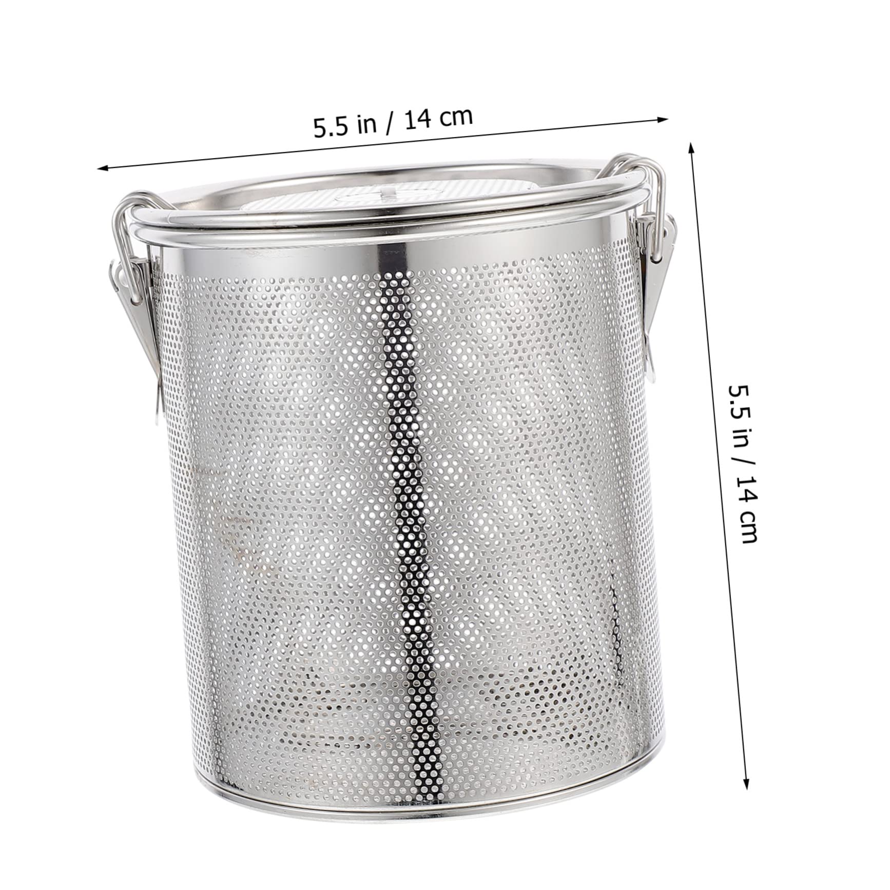 Alipis 1Pc Multipurpose Stainless Steel Dregs Filter Basket Kitchen Tool for Efficient Spice Separation and Convenient Storage with Hook Chain Design