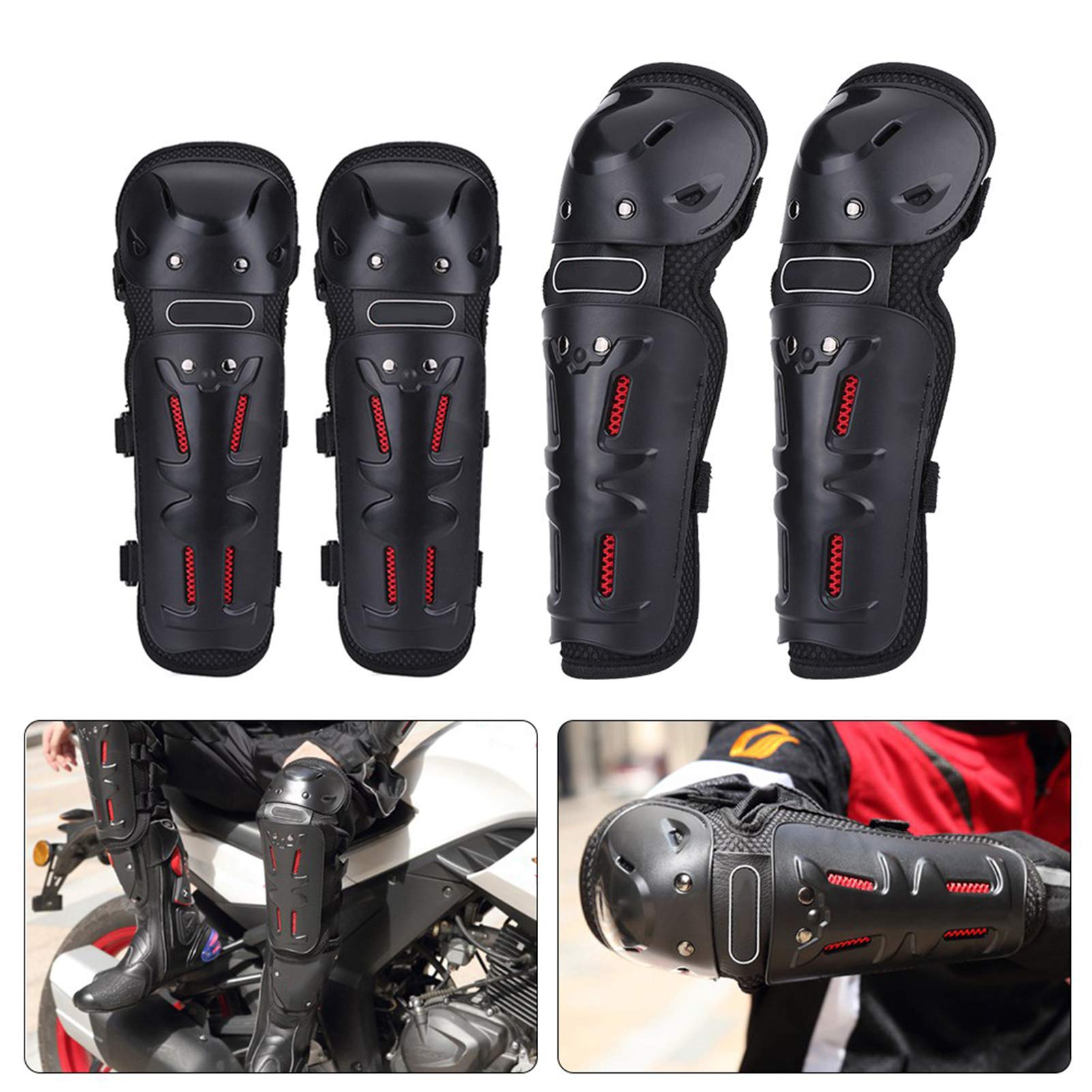 Dirt Bike 4PCS Motorcycle Elbow Pads Motocross Cycling Elbow And