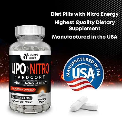 Miniatura 7 de LipoNitro® Píldoras dietéticas de máxima fuerza con Nitro Energy – Ingredientes científicamente investigados – Suplemento dietético de calidad