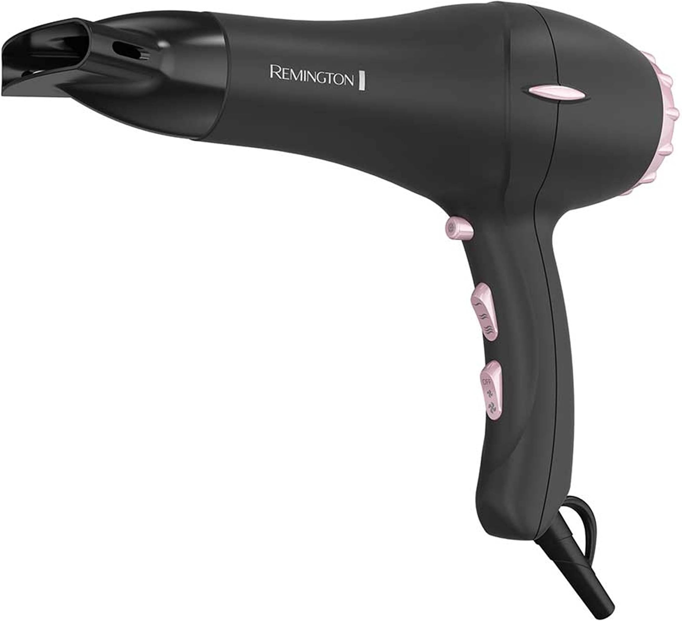Remington Pro Pearl Ceramic Hair Dryer 1875W Fast Drying, Professional AC Motor, 3 Heat + 2 Speed Settings, Cool Shot, Diffuser & Concentrator Included