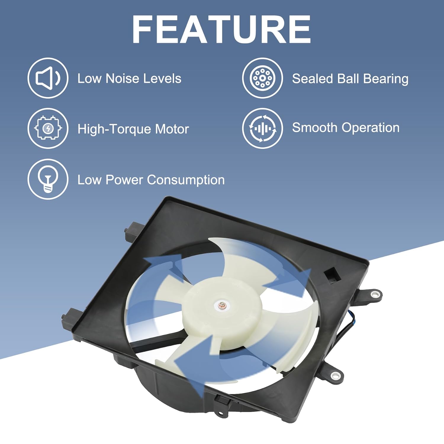 AC A/C Condenser Radiator Cooling Fan Assembly Replacement for Honda Civic 2001-2005 HO3113114 620-220 610380 Driver Left Side