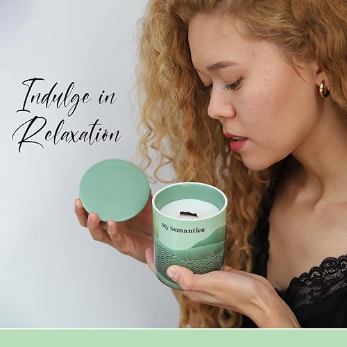 Miniatura 3 de Vela perfumada Amber & Sandalwood Harmony ecológica, libre de crueldad animal con cera de soja y mecha de madera