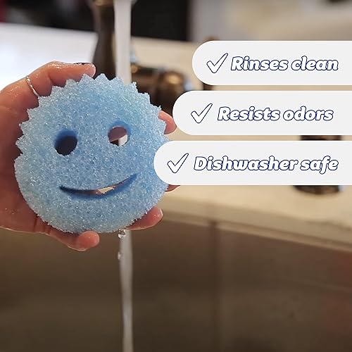 Miniatura 5 de Scrub Daddy Colores limpieza con código de color, FlexTexture, suave en agua tibia, firme en frío, limpieza profunda, apto para lavavajillas,