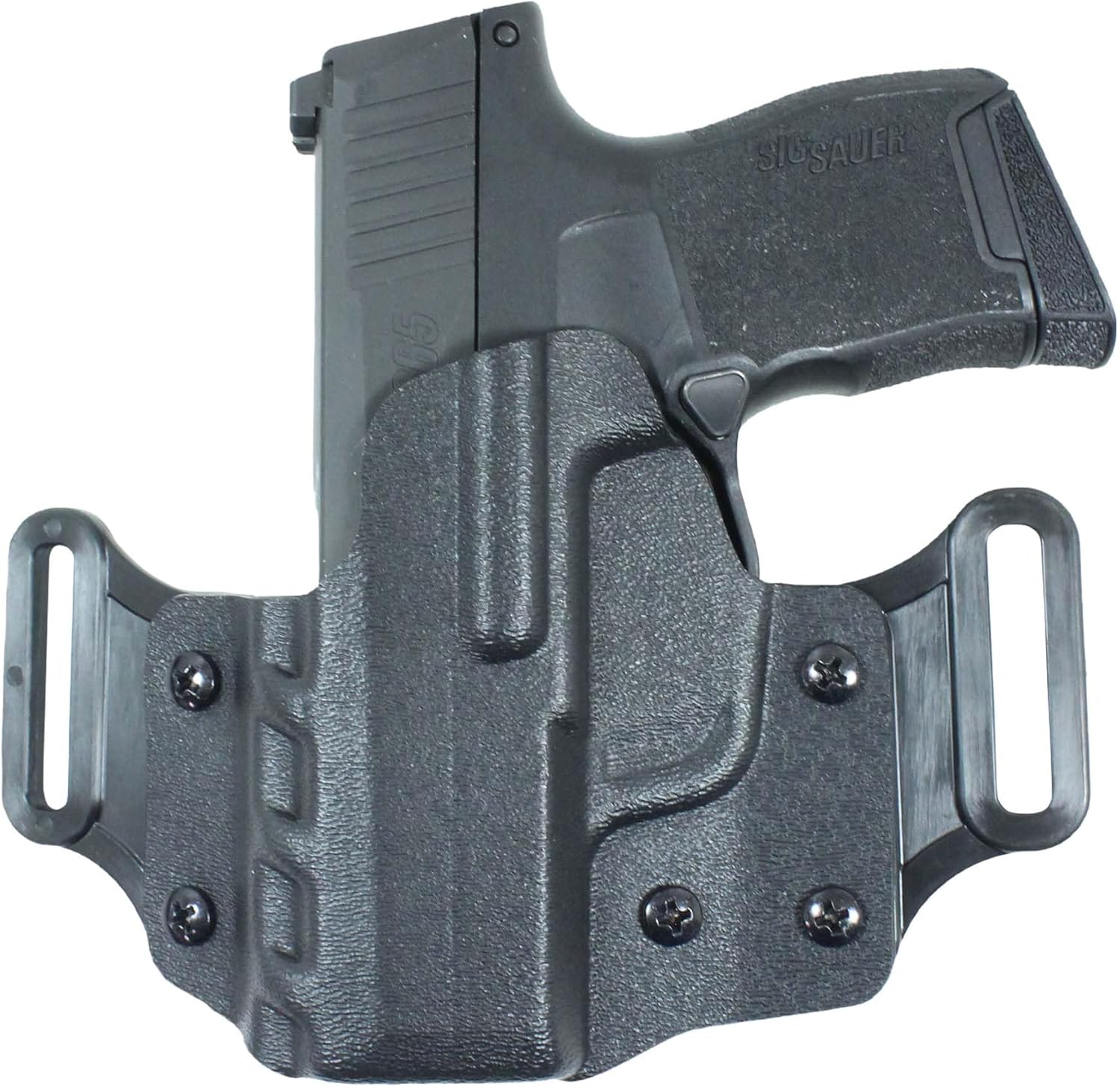 Desantis Veiled Partner Gun Holster - OWB Pistol Holster, Belt Slide Kydex Holsters for Pistols, Adjustable Tension, Optics Compatible, Fits The Springfield Hellcat Pro - Left Hand Draw, Black