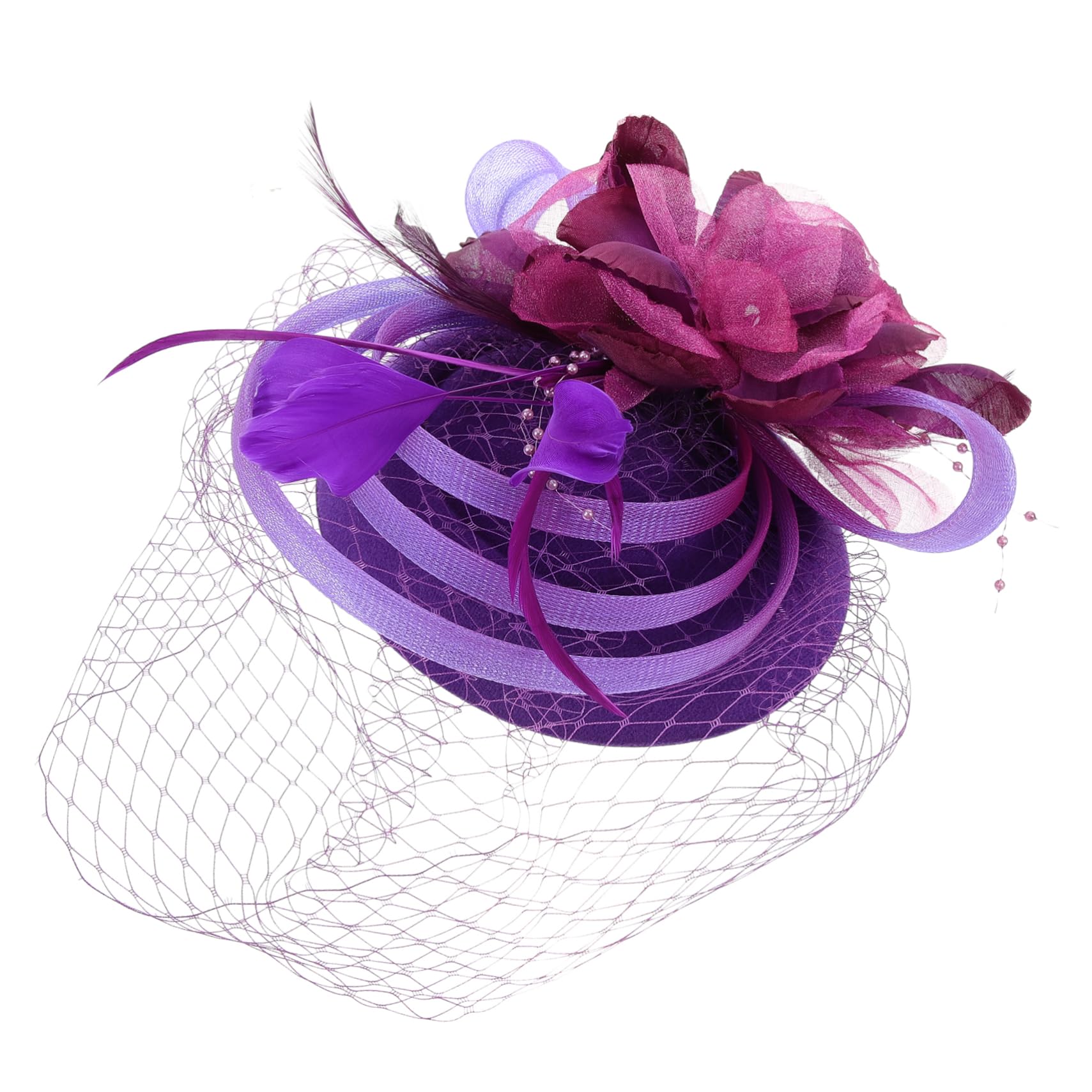 Abaodam 4pezzi Fascinator Elegante per Donne Accessorio per da Cerimonia Matrimonio e Feste Leggero e Confortevole Design alla Moda per Ogni Occasione