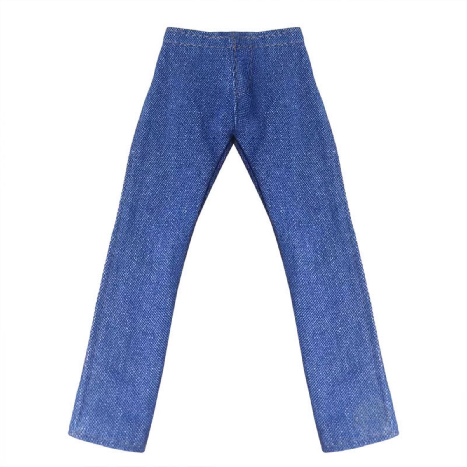 RCULWPLP Doll Jeans Wide-Leg Pants Trousers Shorts Built With Soft Textile Material for Children Play Adult Collector Photography Display Suitable for Gift Giving Home Decoration , Blue , Jeans