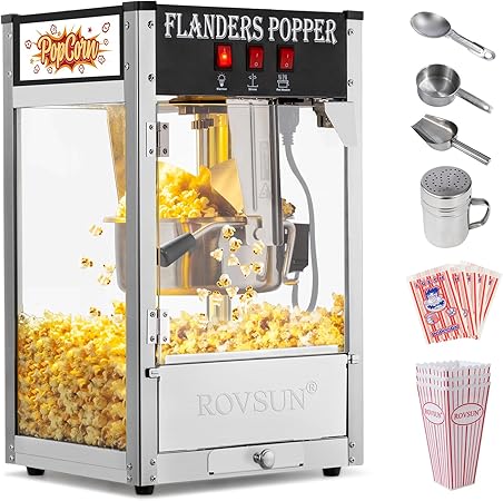 ROVSUN Popcorn Machine with 8 Ounce Kettle Makes Up to