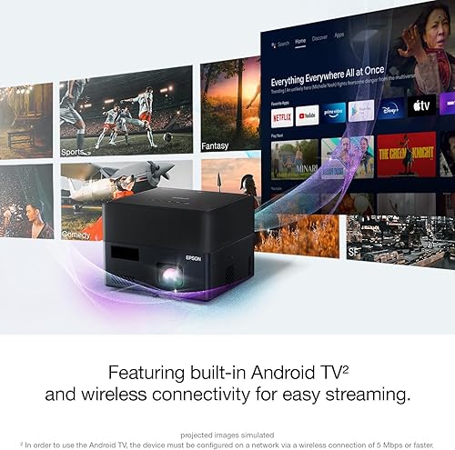 Miniatura 9 de Epson EpiqVision Mini EF11 Laser Projector, 3LCD, Portable, Full HD 1080p, 1000 lumens Color Brightness and White Brightness, Compatible with Roku,
