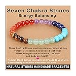 AD Beads Handmade Gemstone Stretch Elastic Bracelet Crystal Healing Reiki Nature\'s Beauty and Spiritual Essence Unisex (6mm, Seven Chakra Stones (Energy Balancing))