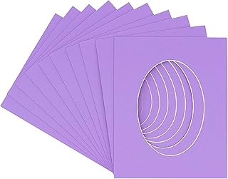 CountryArtHouse Light Purple Acid Free 24x30 Oval Picture Frame Mat with White Core Bevel Cut for 20x24 Pictures - Fits 24x30 Frame - Pack of 1 Matboard Show Kit with Acid Free Backing & Clear Bag