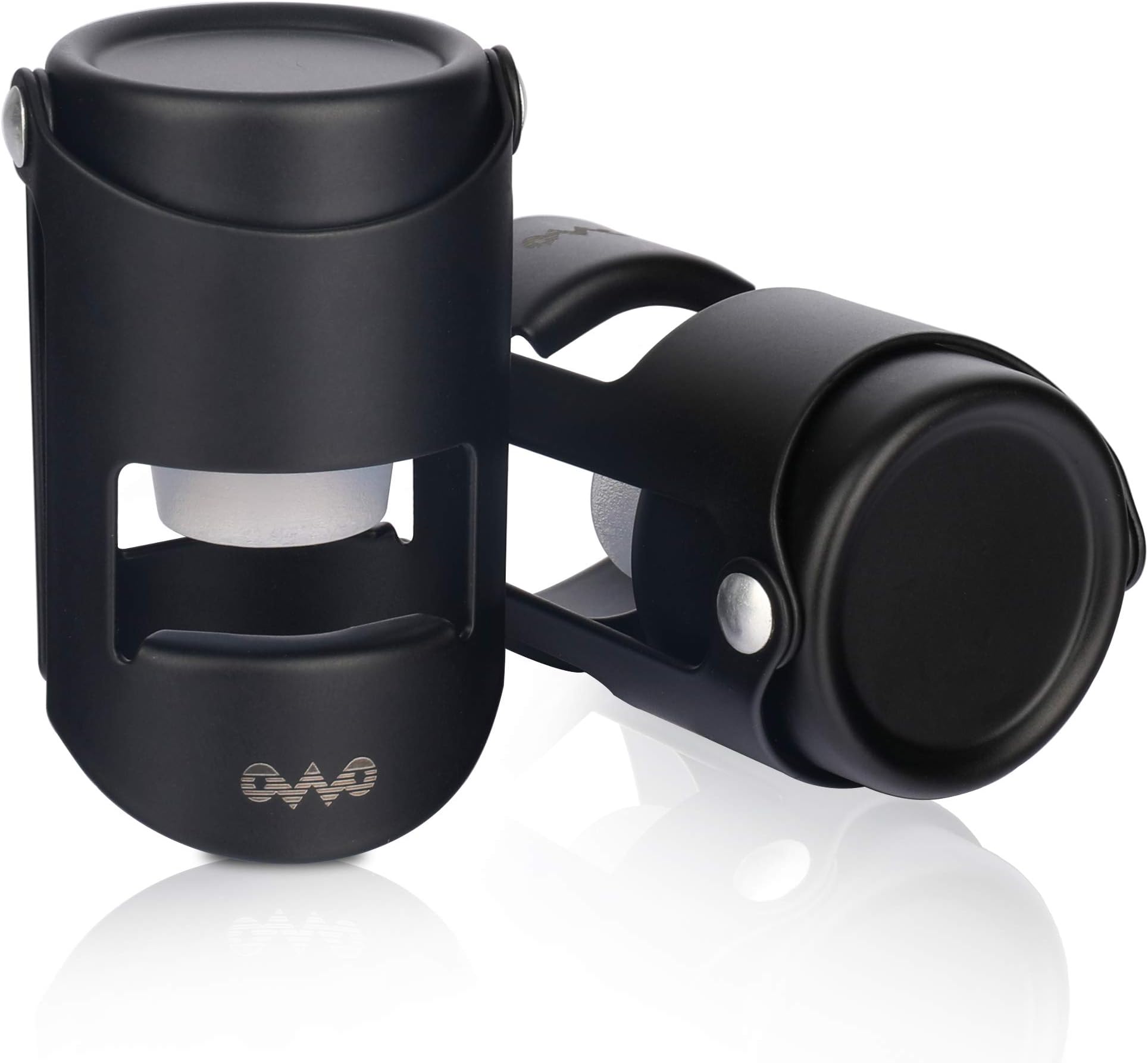 OWOChampagne Stoppers with Stainless Steel, Professional Champagne stoppers Cava, Prosecco & Sparkling Wine, Champagne Saver Plug with Food Grade Silicone (2pack)