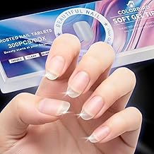 COLORBIRD Nail Tips Ultra Thin Short Clear Sanding Natural Fit False Nails (Oval, S, 300pcs)