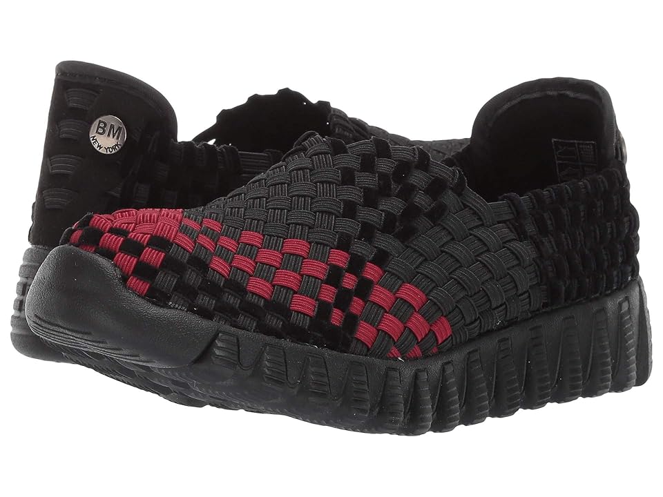 

bernie mev. Kids Zip Fly (Little Kid/Big Kid) (Black/Burgandy/Black Velevt) Girl's Shoes