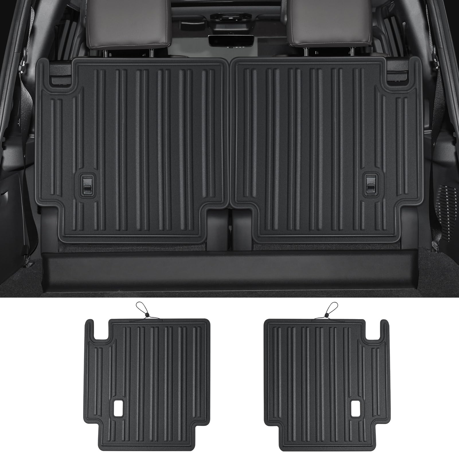Seat Back Protective Pad for 2024 2025 2026 Toyota Land Cruiser 250 1958 Rear Seat Anti-Kick Scratch Board TPE Environmental Material Internal Modification Accessories (6 Seats/Three Rows)
