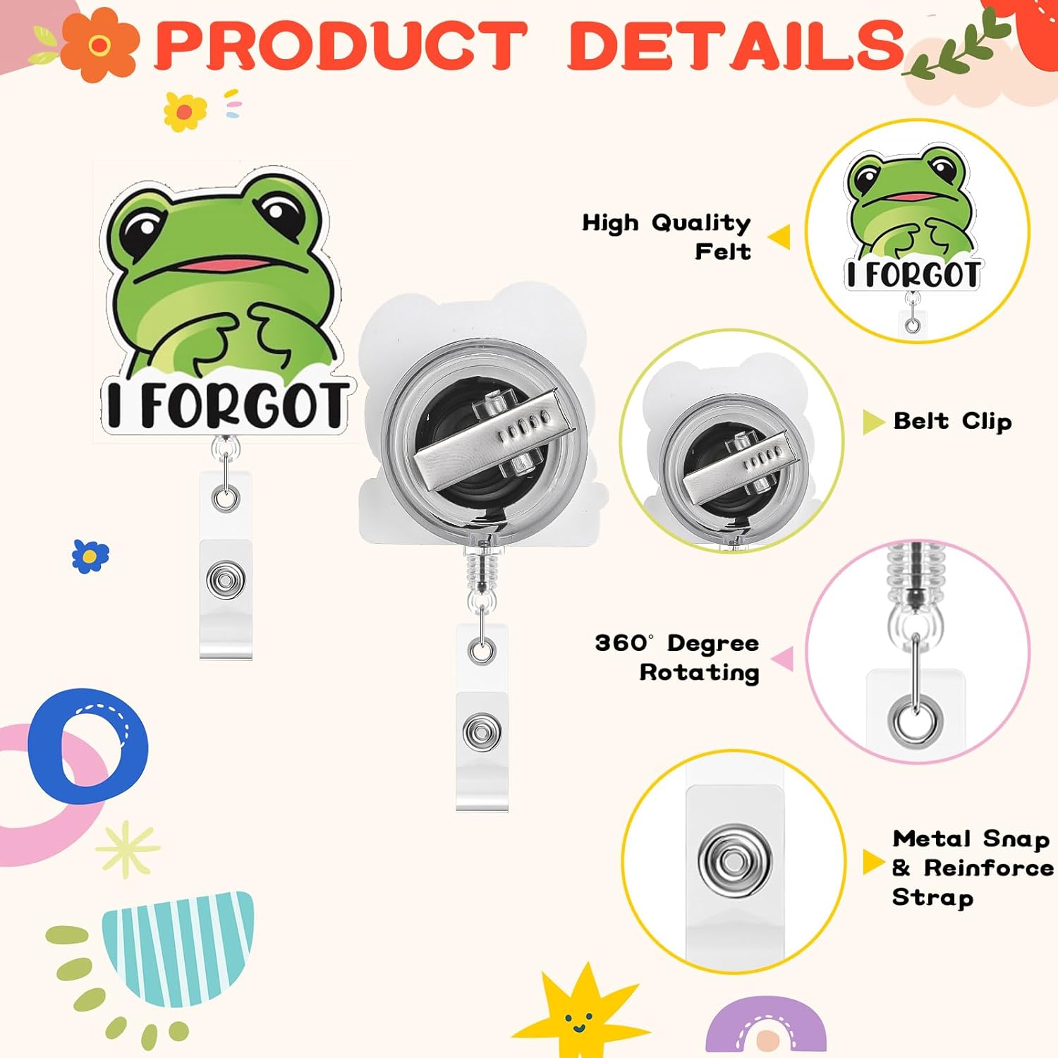 Yinkin 30PCS Funny Badge Reel Nurse Retractable Name ID Clips Badge Holder Bulk for Nurses Week Doctor Student Medical Assistant Coworker Office Accessories Gifts