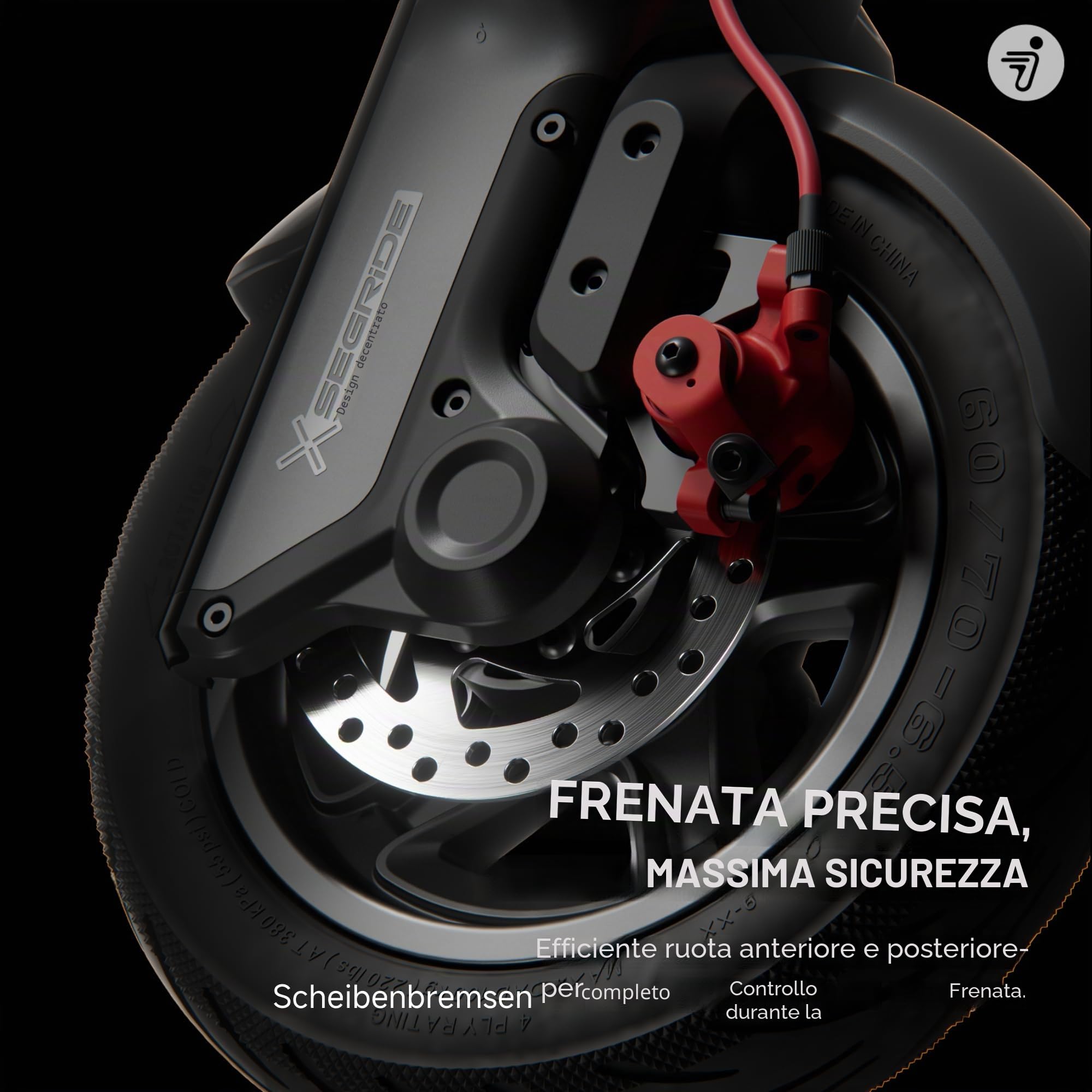 Segway-Ninebot F3 Pro D, monopattino elettrico con omologazione stradale per adulti, portata 70 km in modalità eco, capacità di carico 120 kg, doppia sospensione idraulica, Smart Display