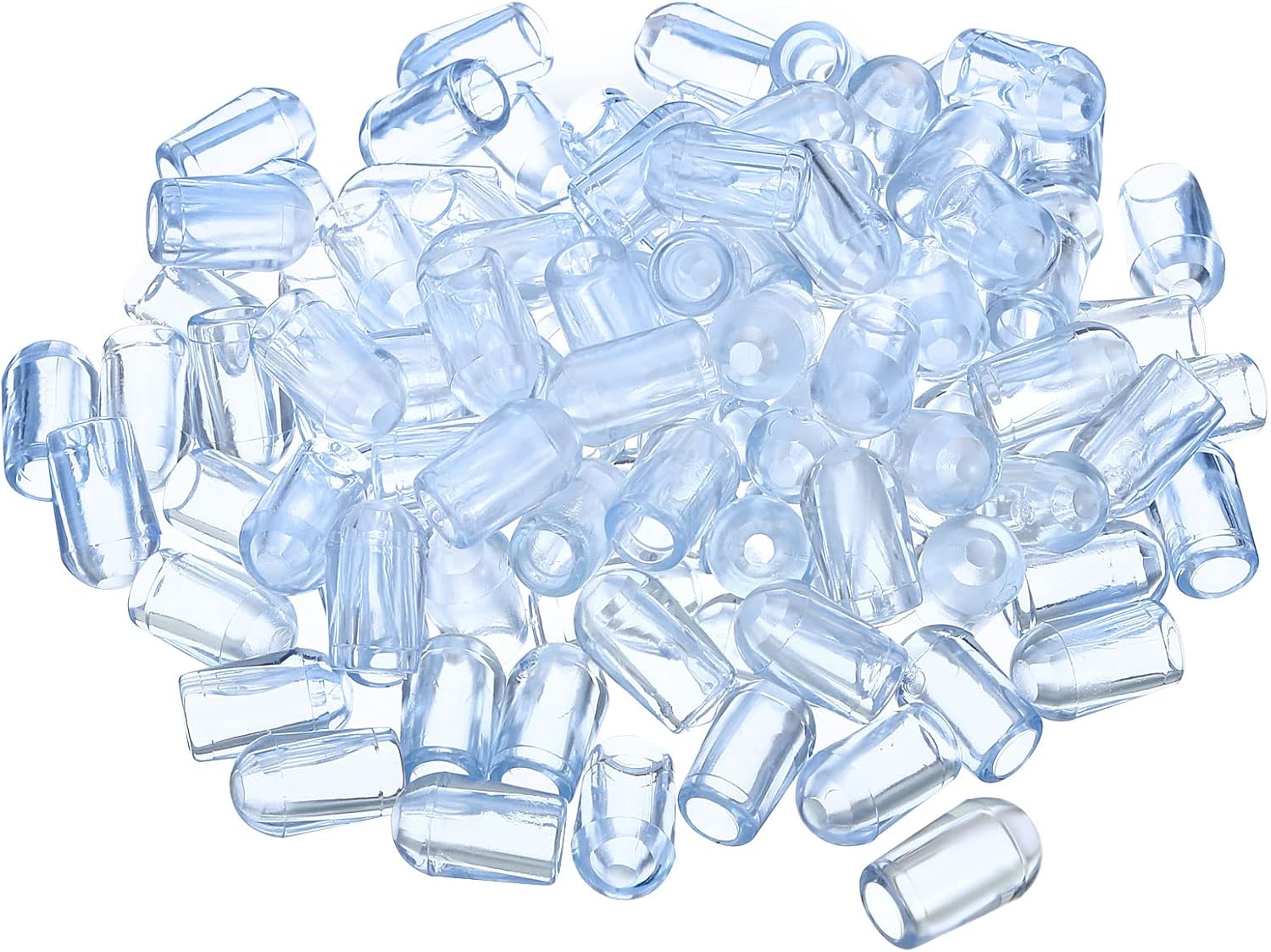 PATIKIL Kitchen Sink Rack Feet, 100 Pack 4mm ID x 7.5mm OD Plastic Sink Protective Replacement Feet Wire Bumpers Protector for Sink Rack Grid, Clear