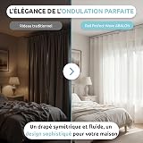 ABALON Rail à Rideaux Perfect Wave Motorisé, Moteur Wi-Fi Compatible avec Alexa, Google Home et l'application mobile Tuya Smart, Télécommande, Largeur jusqu'à 2 mètres, Blanc - 3