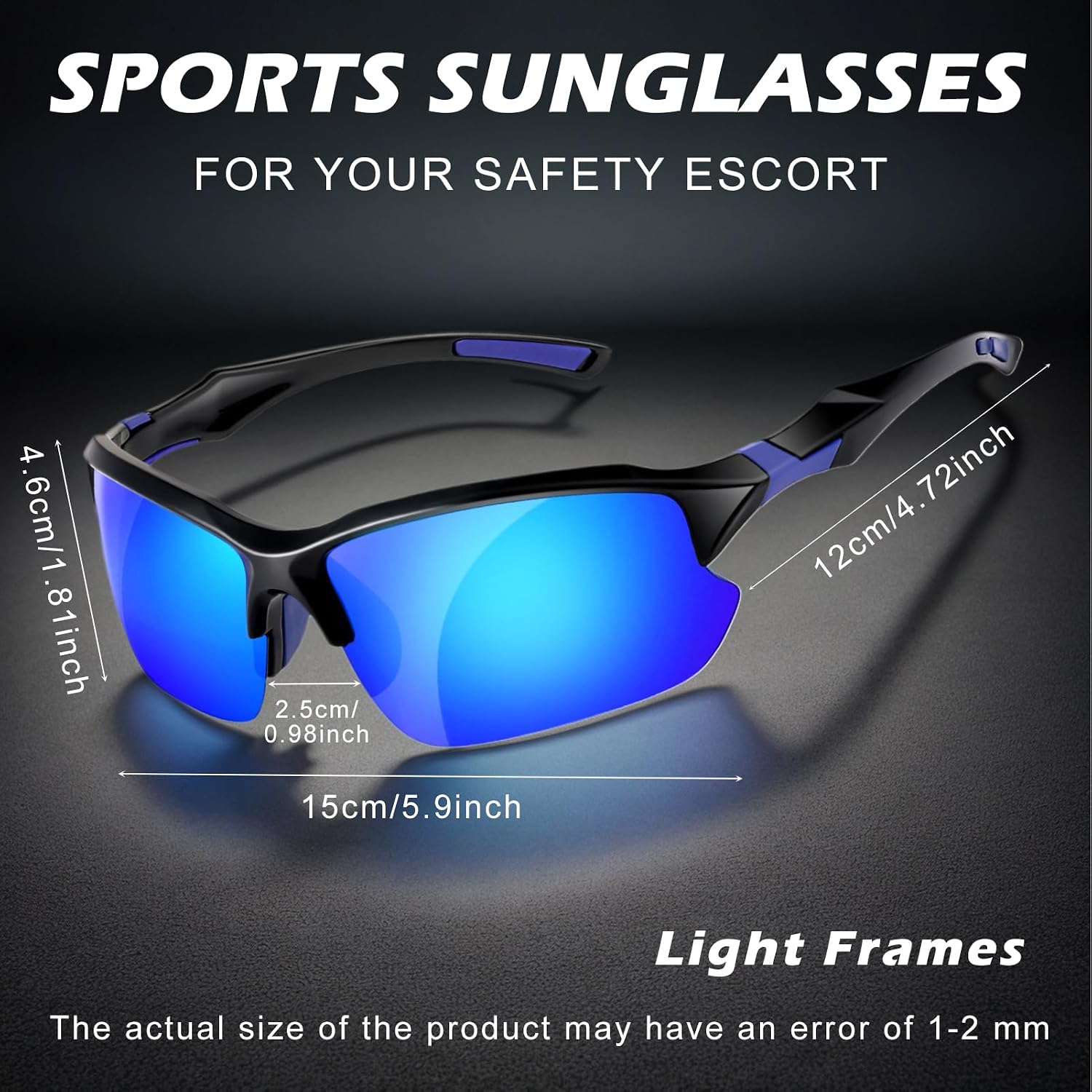 4 PACK Polarized Sport Sunglasses for Women Men image 3