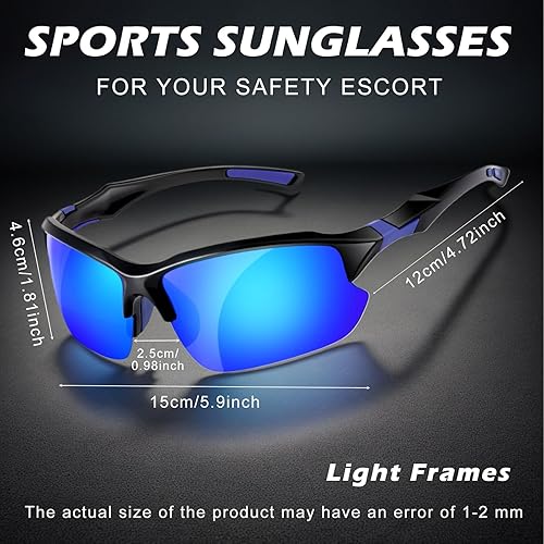 Miniatura 3 de Paquete de 4 lentes de sol deportivos polarizados para mujeres y hombres, protección UV, para correr, ciclismo, pesca, al aire libre