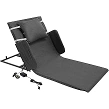 Electric Lifting Backrest for Bed, 2-80Adjustable Lifting Bed Backrest with Rails, 330.69lbs Capacity, Sit-Up Back Rest Chair with Machine Washable Fabric for Pregnant Women Elderly Patient Handicap