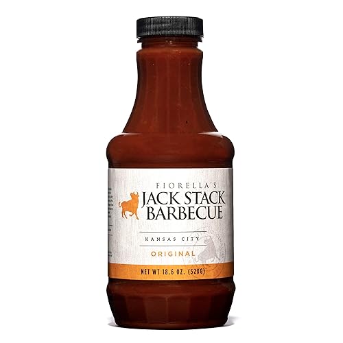 Miniatura 3 de Jack Stack Barbecue - Salsa de barbacoa original y picante de Kansas City, paquete de 2 unidades, salsa de barbacoa KC ahumada picante y original